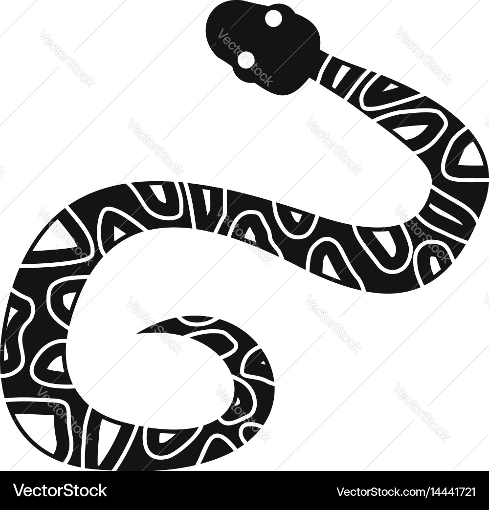 Snake icon simple style vector image