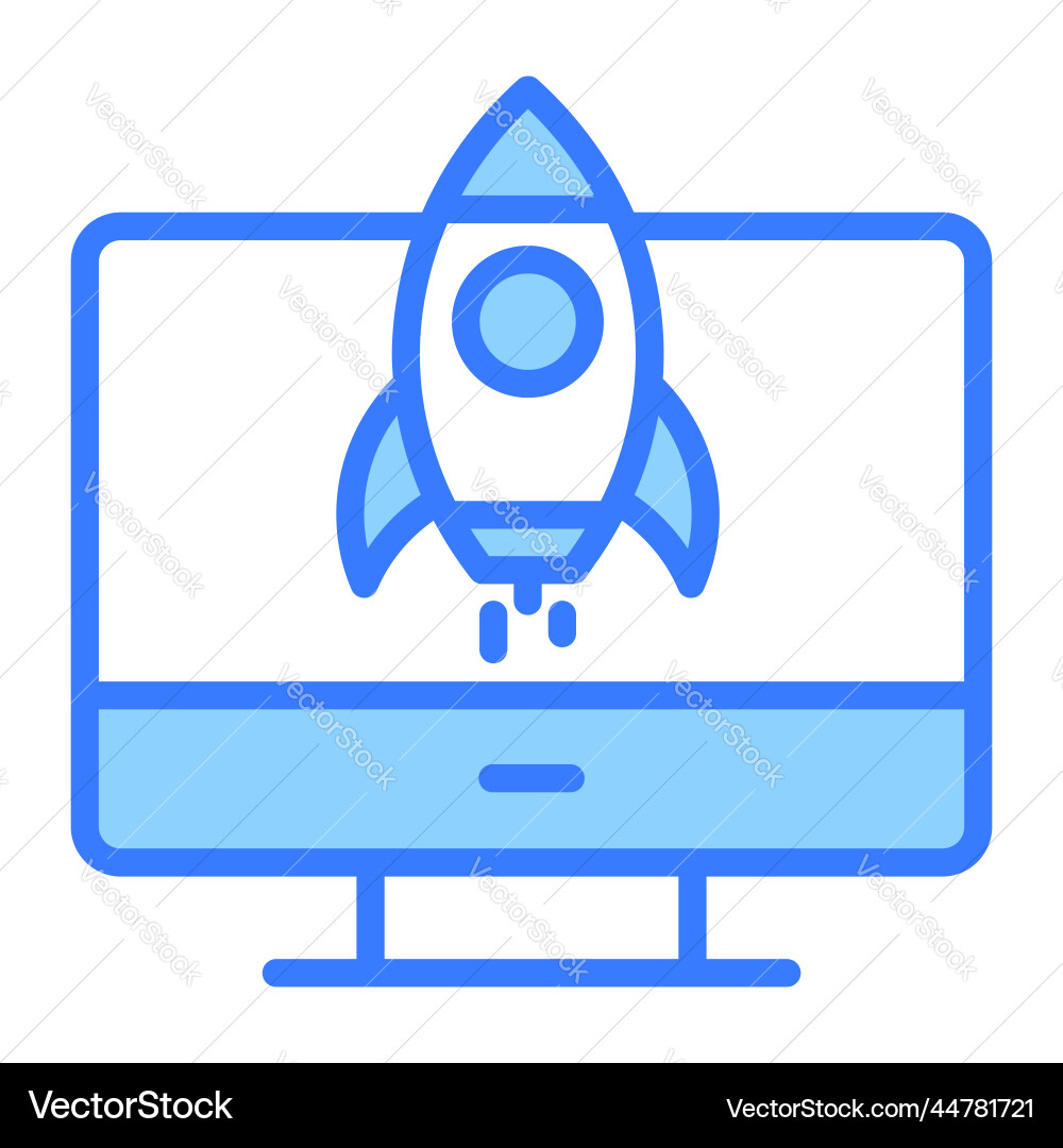Startup icon user interface as a simple sign vector image