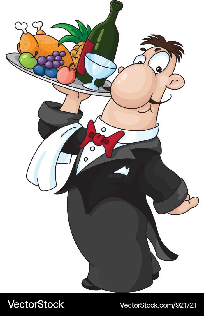 Waiter Royalty Free Vector Image - VectorStock
