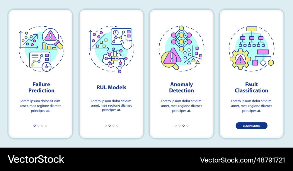 Walkthrough predictive maintenance with line Walkthrough predictive maintenance with line vector image