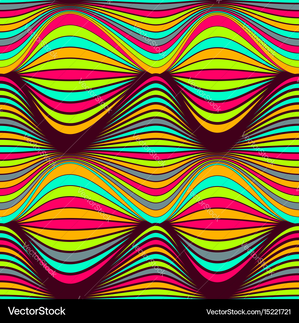 Wavy Colorful Stripe Pattern vector image