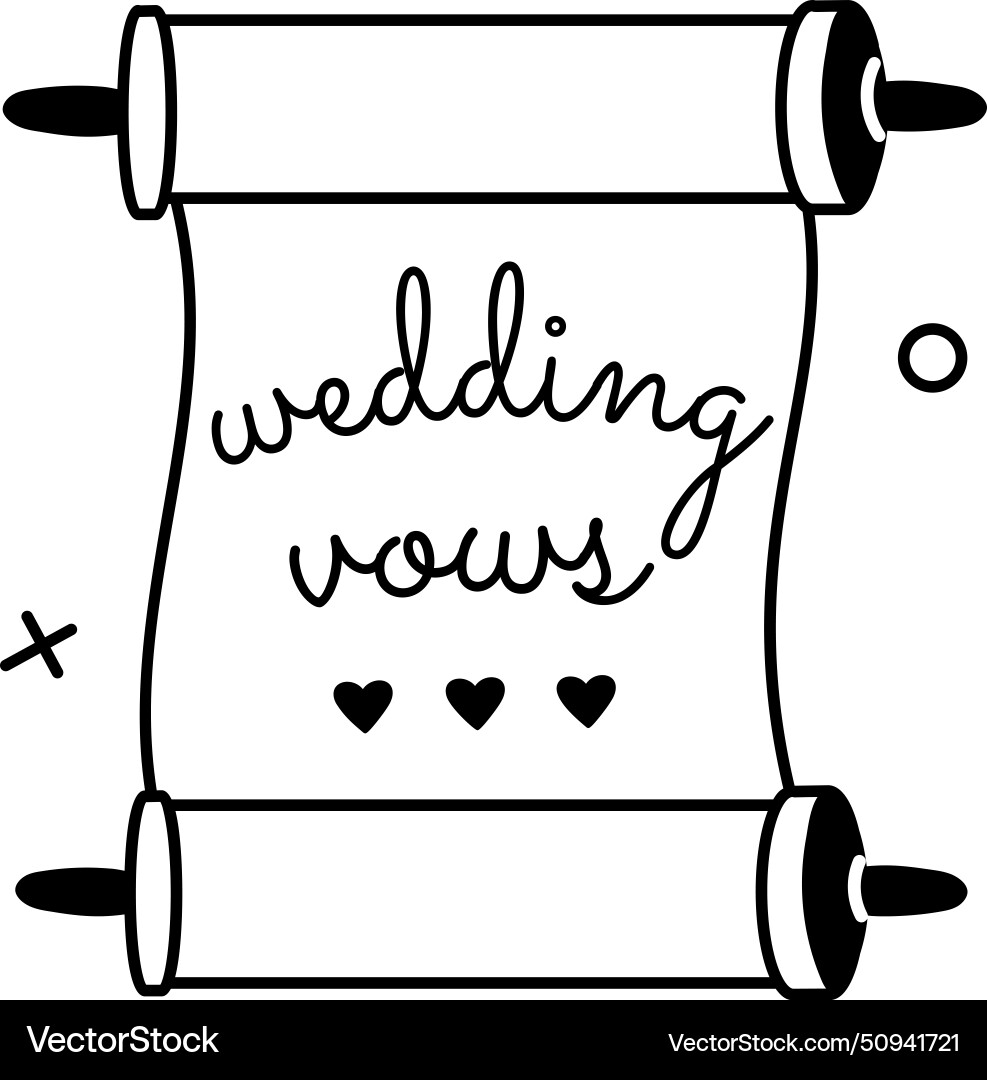 Wedding vows Royalty Free Vector Image - VectorStock