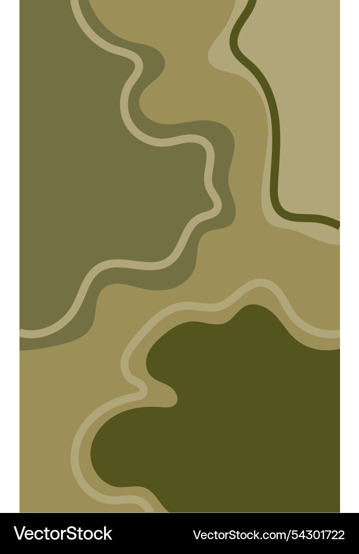 Abstract background with wavy lines and green vector image