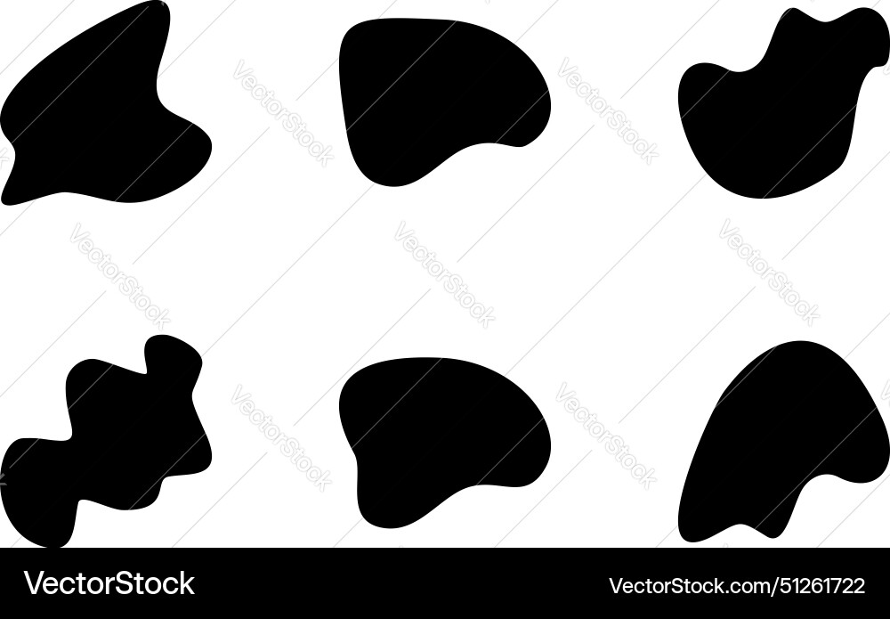 Abstract blobs liquid and fluid shape pictogram vector image