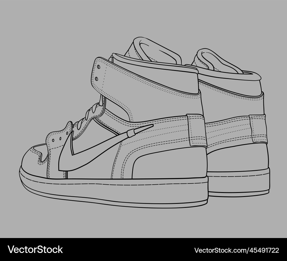 air jordan 1 line drawing
