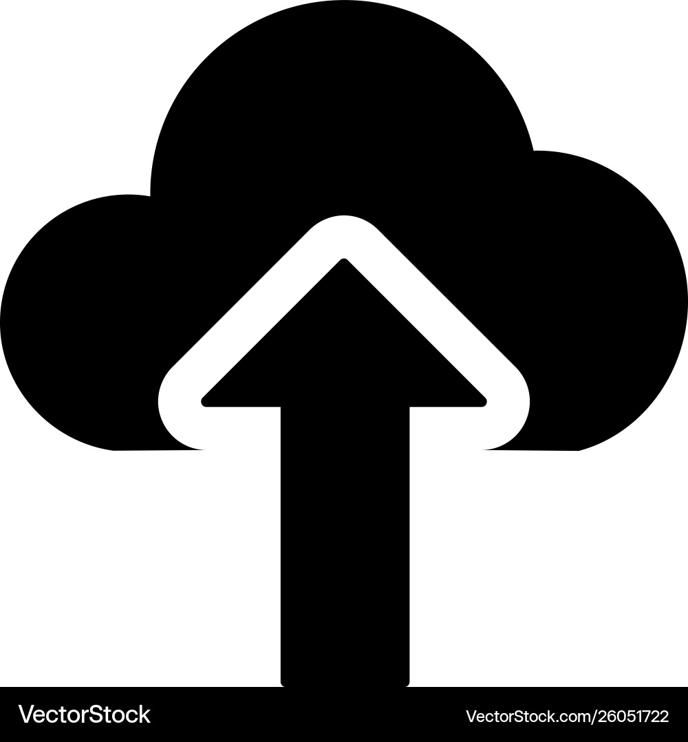 Cloud data uploading vector image
