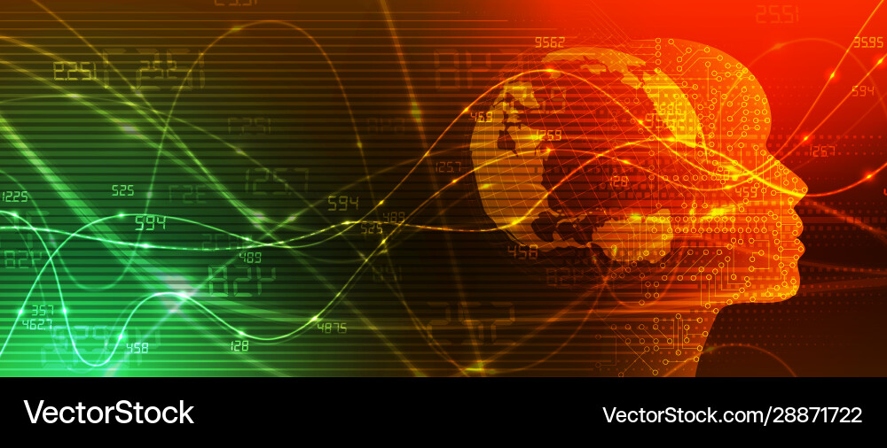 Conceptual technology artificial intelligence Conceptual technology artificial intelligence vector image
