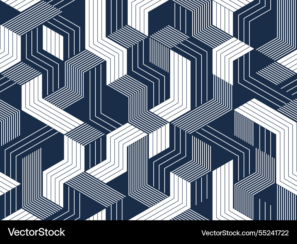 Cubic surreal maze seamless pattern trippy unreal Cubic surreal maze seamless pattern trippy unreal vector image