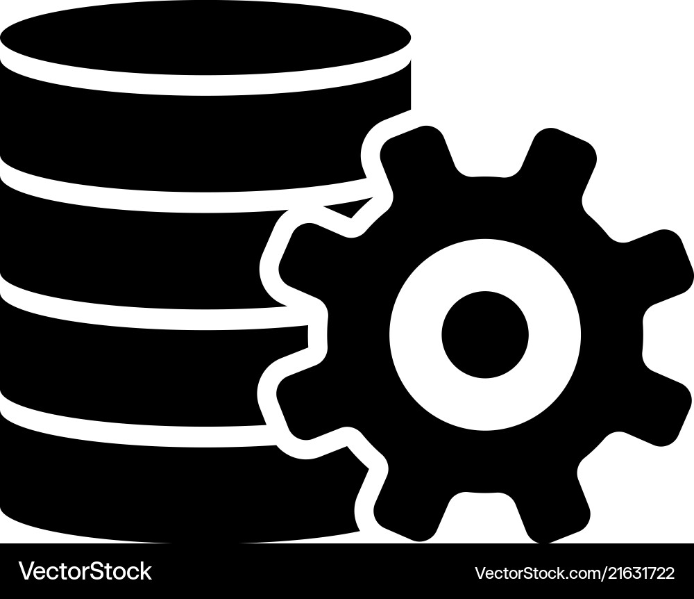 Database Server Settings Icon vector image