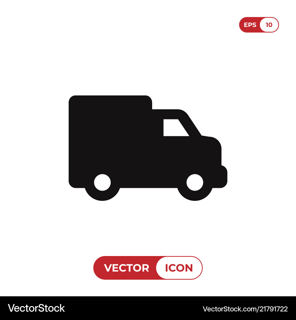 Delivery truck icon cargo sign van Delivery truck icon cargo sign van vector image