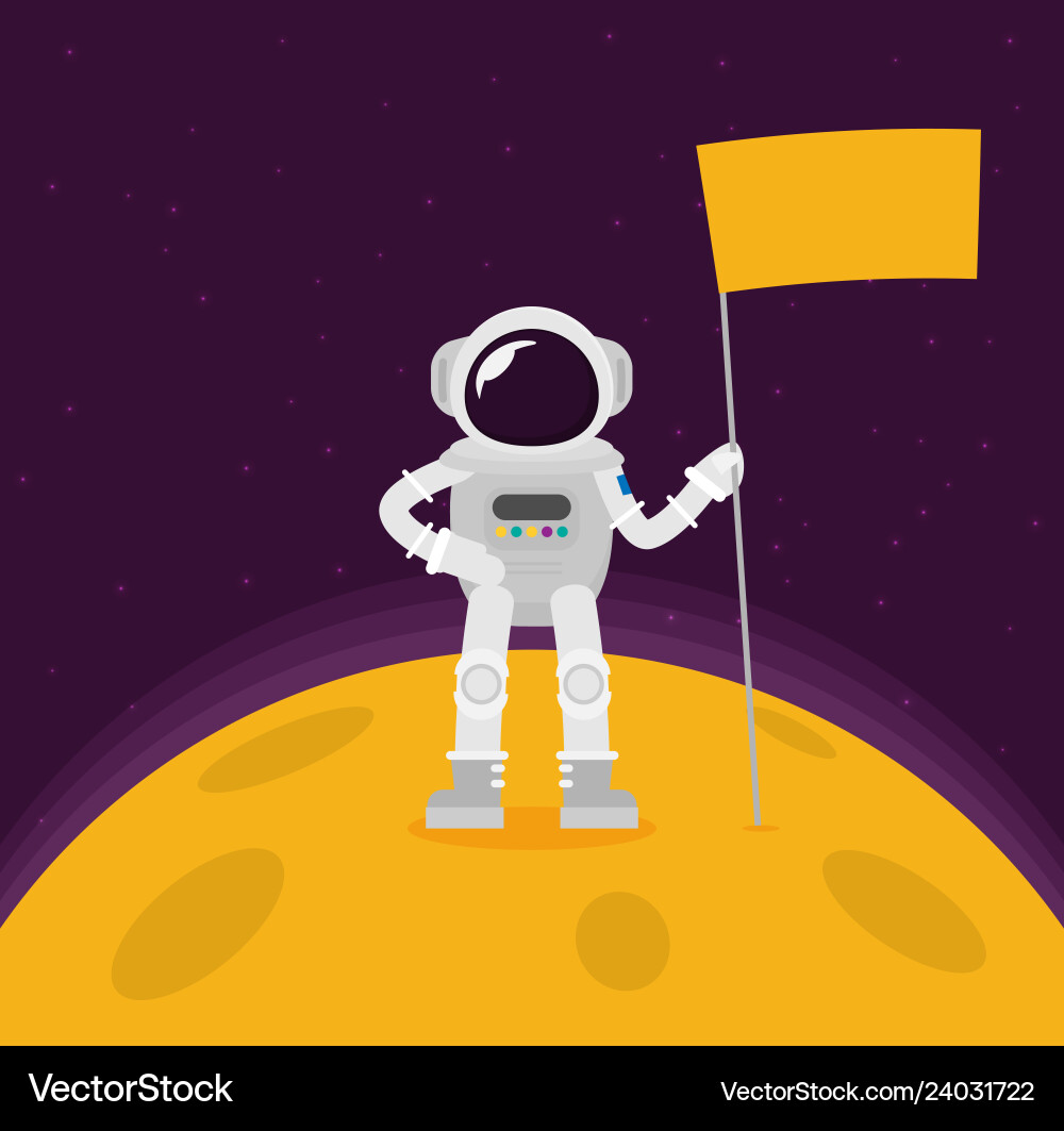 Flat design astronauts float in space Flat design astronauts float in space vector image