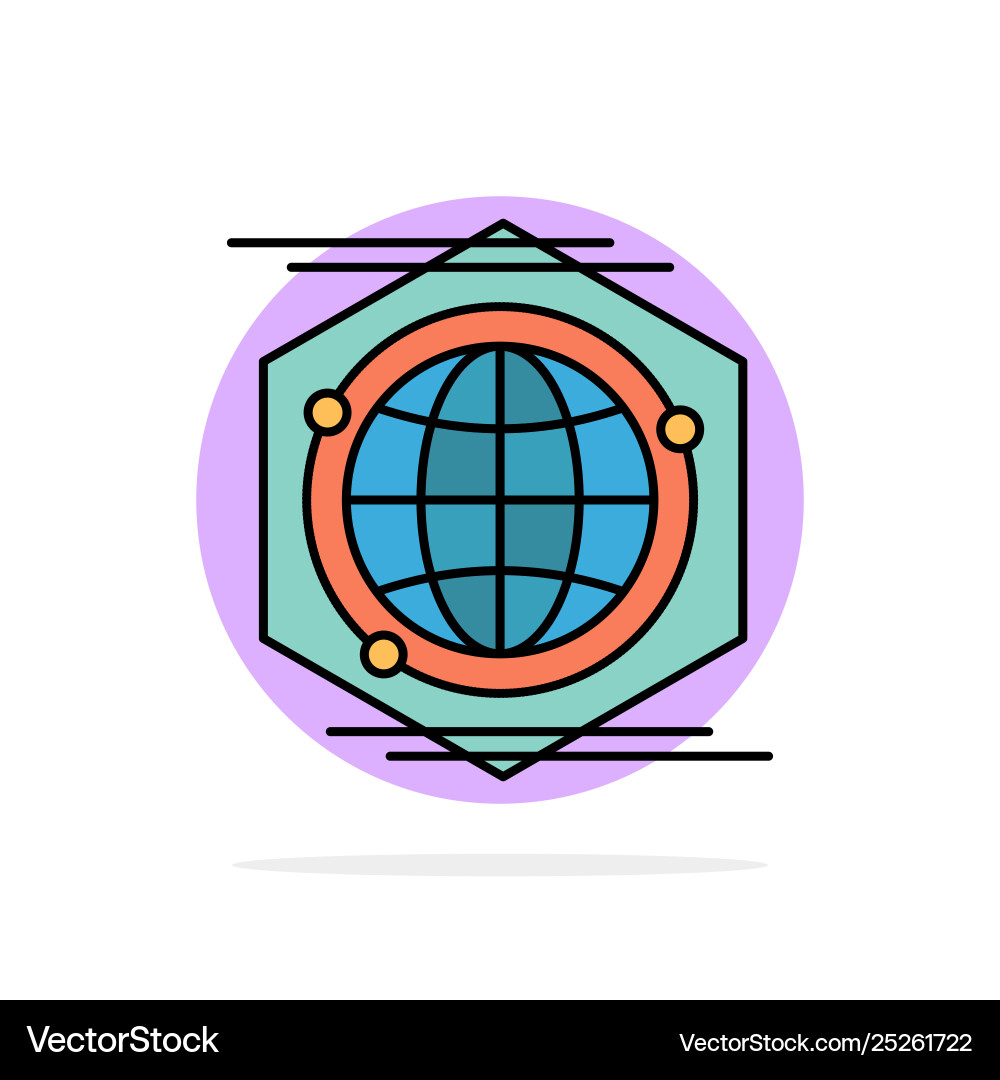 Globe polygon space idea abstract circle vector image