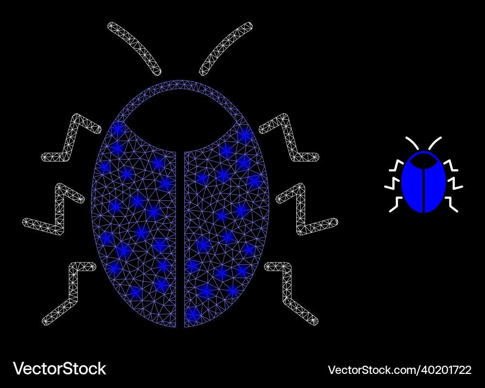 Mesh net Bug mit hellen Konstellationspunkten Mesh net Bug mit hellen Konstellationspunkten vektorbild