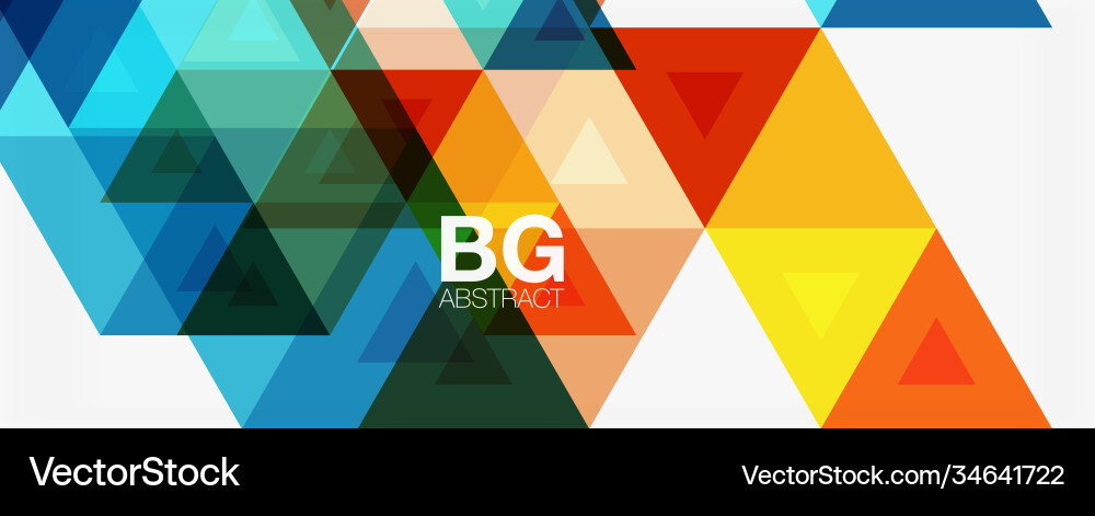 Mosaic triangle pattern abstract background Vector Image