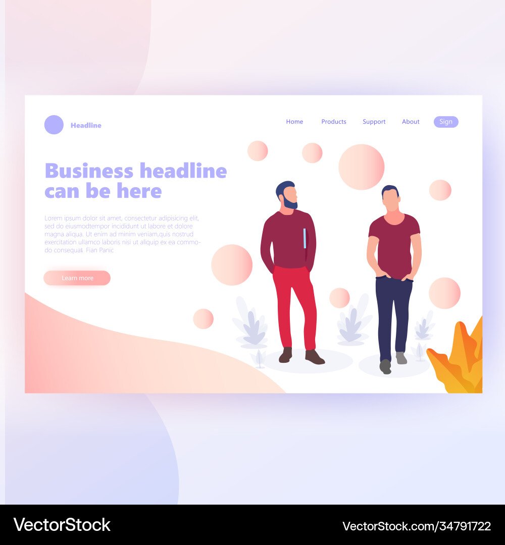 People work in a team and interact with graphs vector image