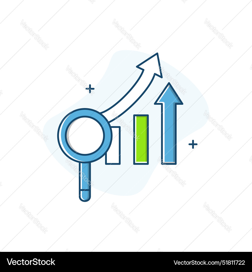 Predictive demand forecasting icon design vector image
