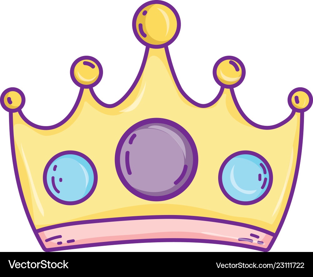 Queen crown cartoon (23111722) – Royalty-Free Vector | VectorStock, image size:1000x885