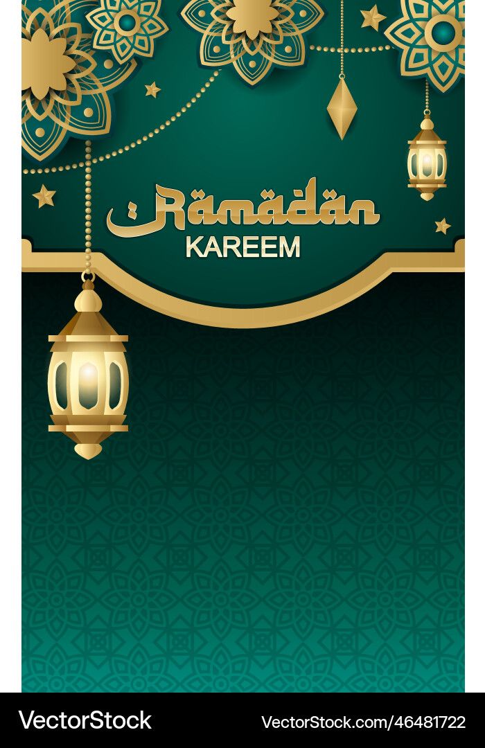 Ramadan kareem background with gradient color Vector Image