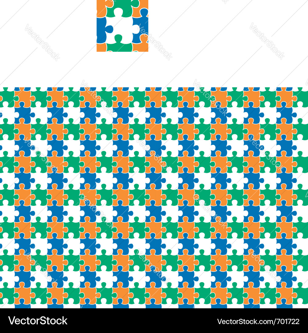 Seamless puzzle pattern Vector Image