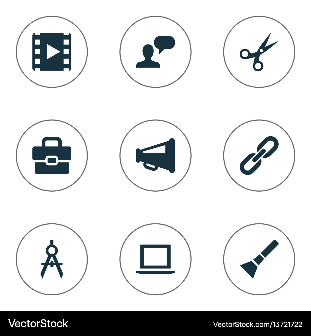 Set of simple web icons Vector Image