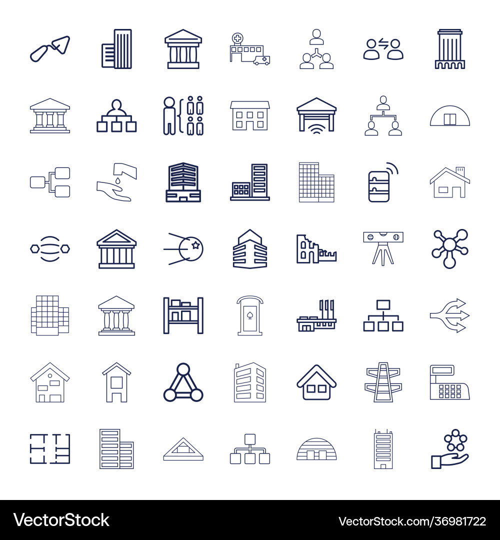 Structure icons Vector Image