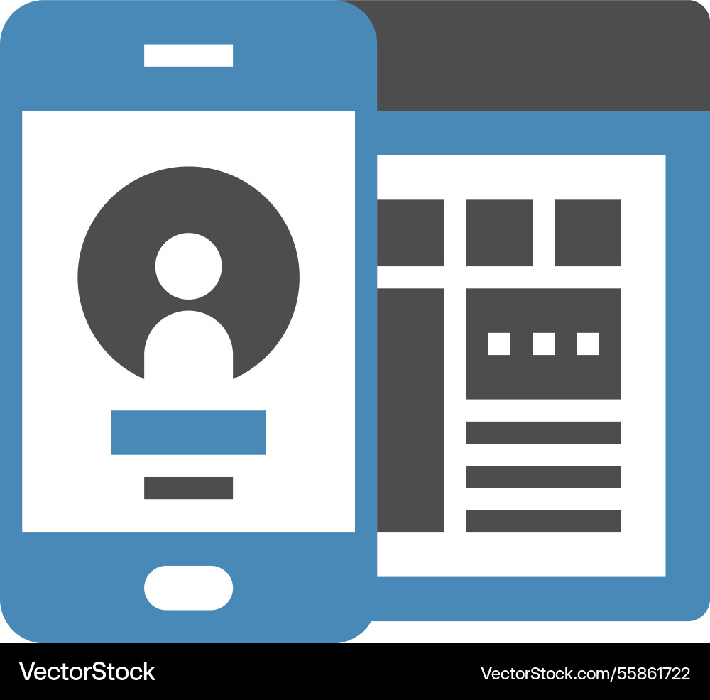 Ui ux development flat web icon concept Vector Image
