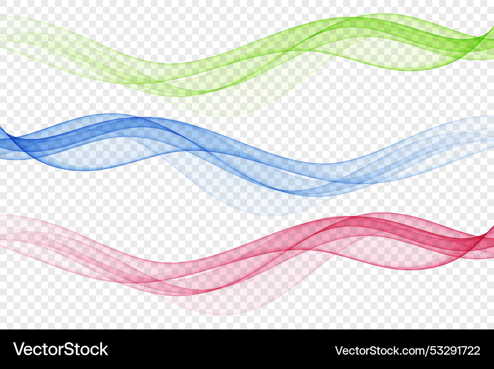 Wavy design element abstract wave set Wavy design element abstract wave set vector image