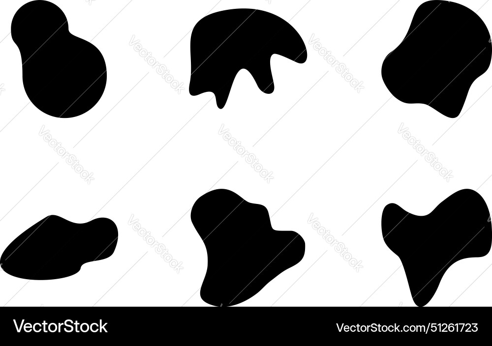 Abstract blobs liquid and fluid shape pictogram vector image