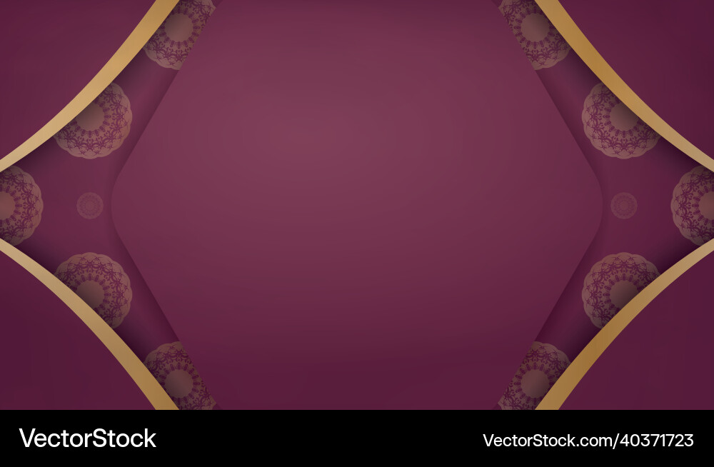 Burgundy background with abstract gold pattern Burgundy background with abstract gold pattern vector image