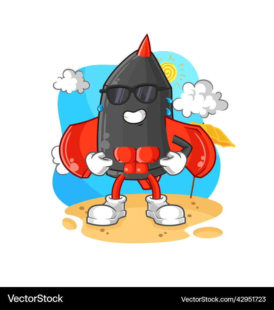 Dart sunbathing in summer character Dart sunbathing in summer character Vector Image