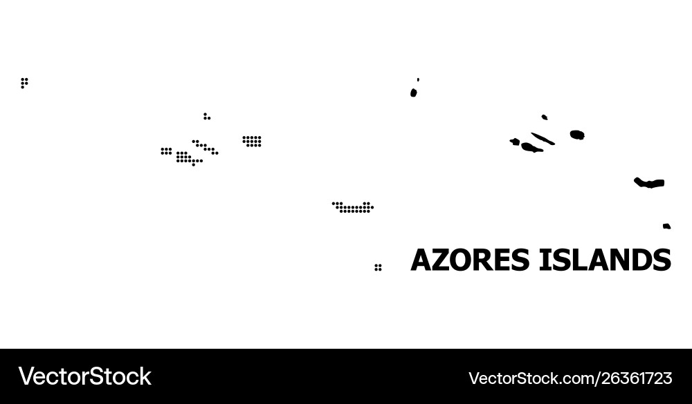 Dot pattern map azores islands vector image