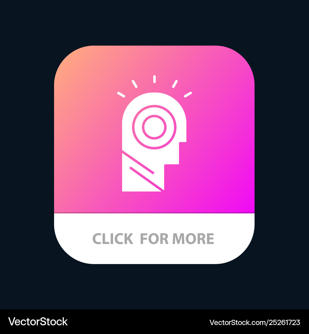 Idea light man has mobile app button android Vektorbild