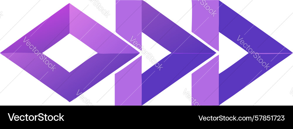 Interlocking geometric arrows abstract design Vector Image