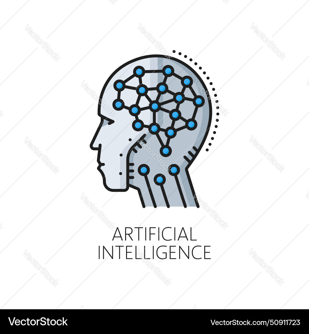 Künstliche Intelligenz-Algorithmus-Symbol vektorbild