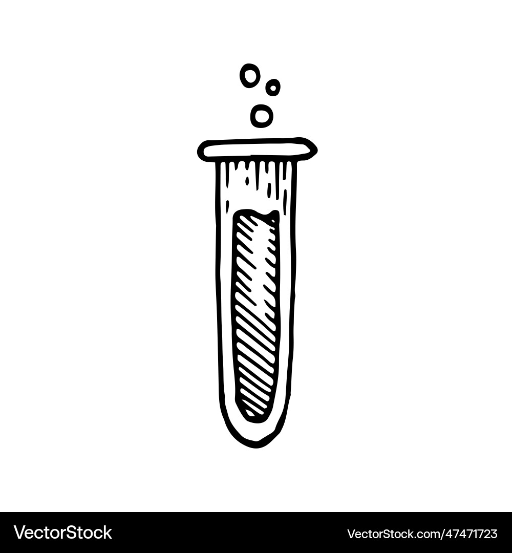 Laboratory flask sketch chemical experiments line Vector Image