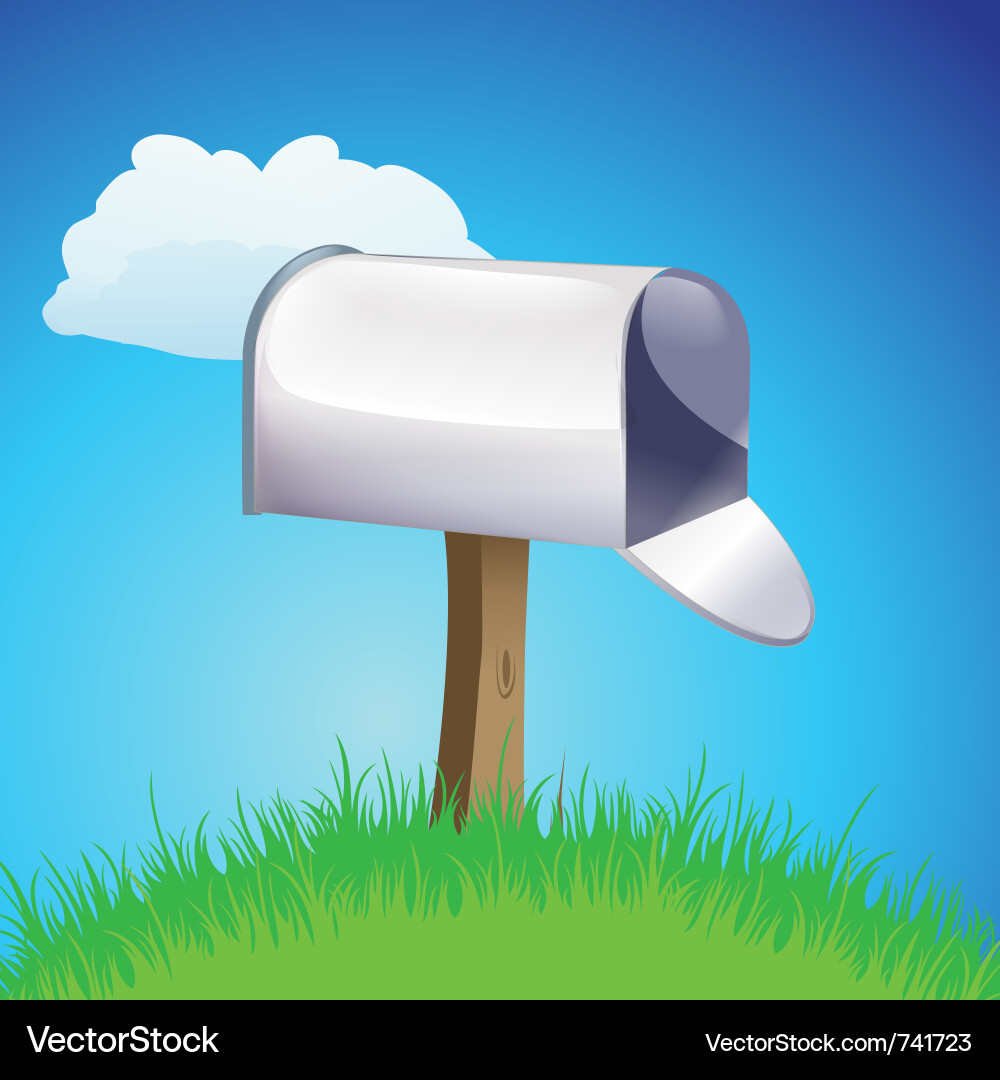 Mailbox open background Vector Image
