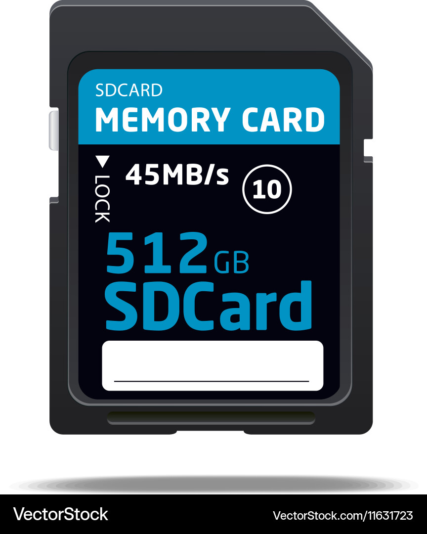 Memory sd card for various devices vector image
