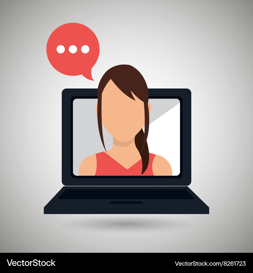 Portable computer design vector image