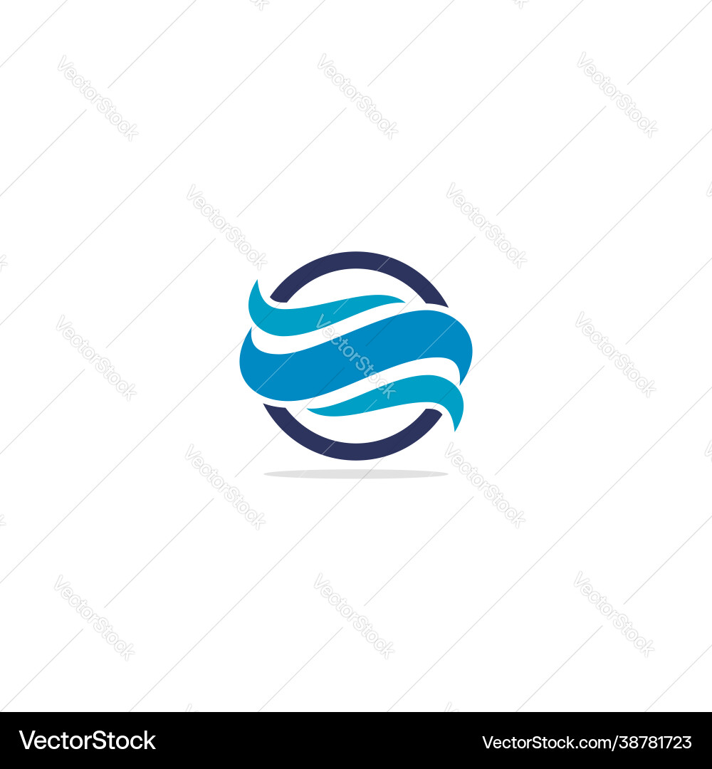 Wave flow abstract logo Vector Image