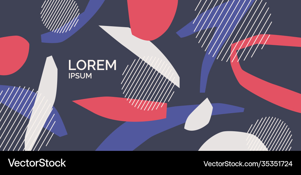 A composition with abstract elements in popular vector image