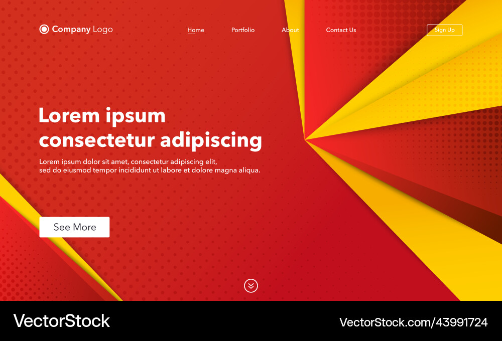 Abstract background website landing page template Abstract background website landing page template Vector Image