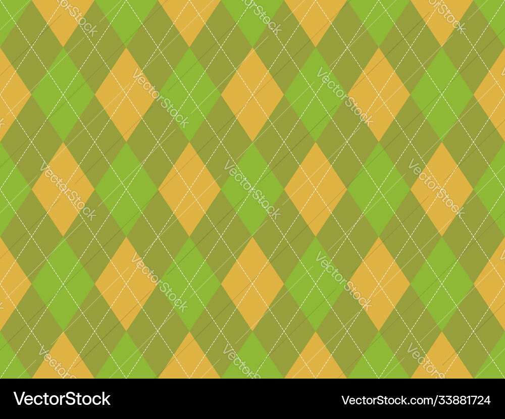 Argyle pattern seamless fabric texture background Vector Image