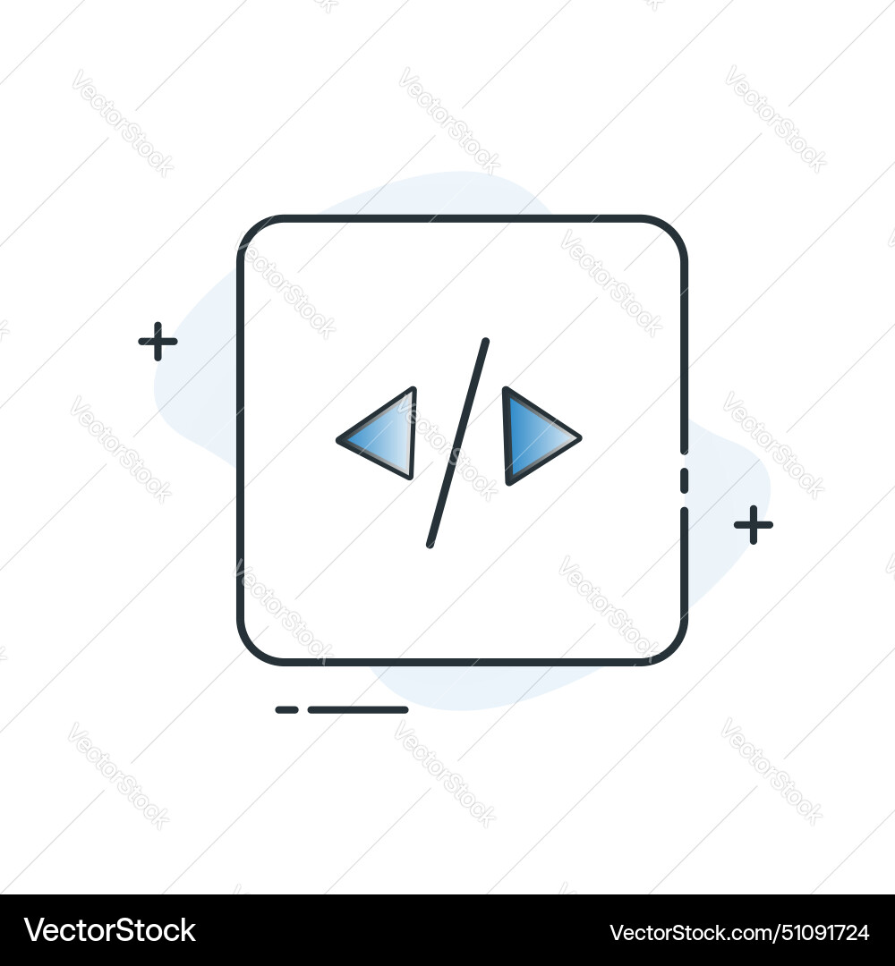 Automated code creation icon design vector image