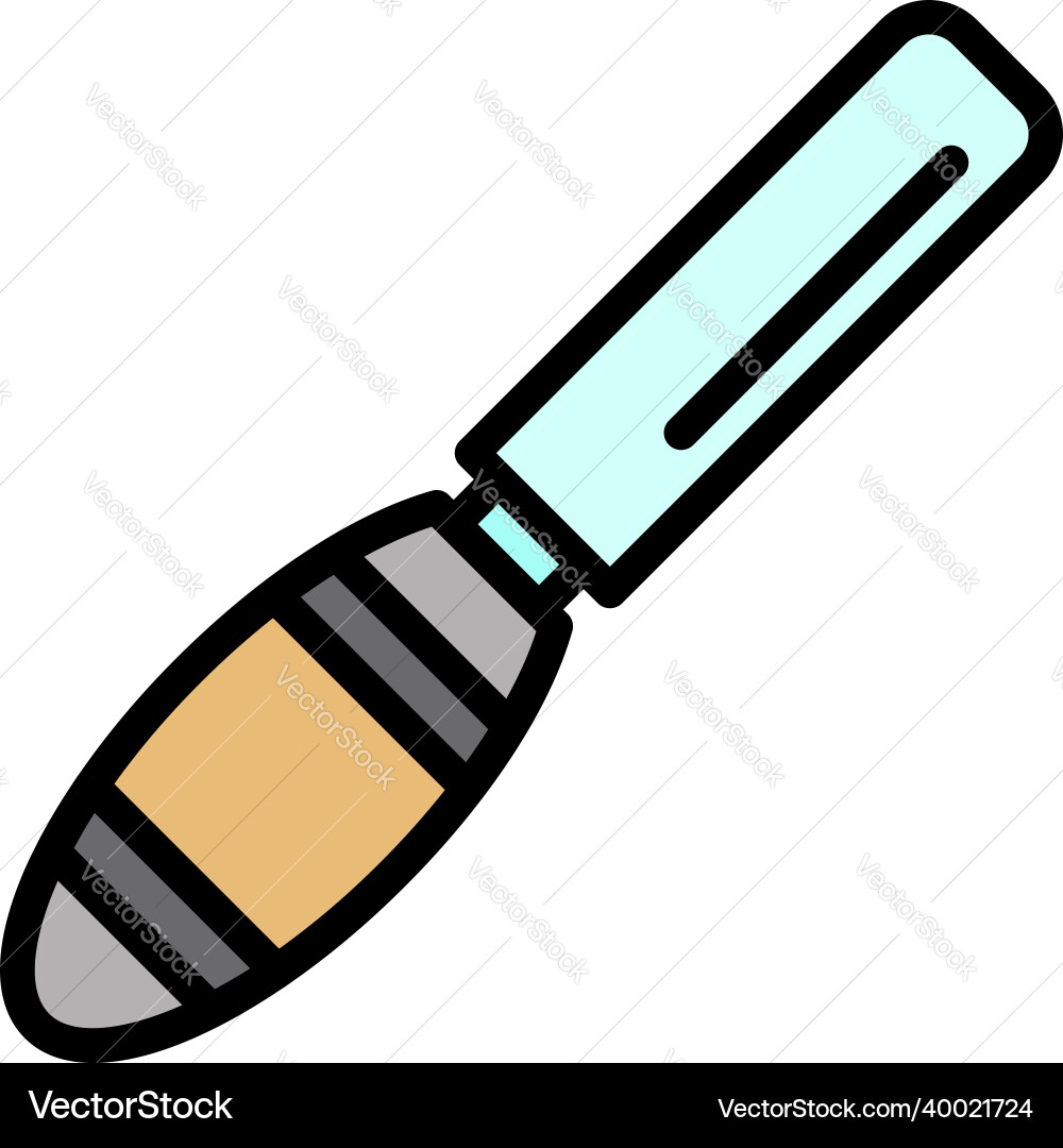 Carpentry chisel icon color outline Carpentry chisel icon color outline Vector Image