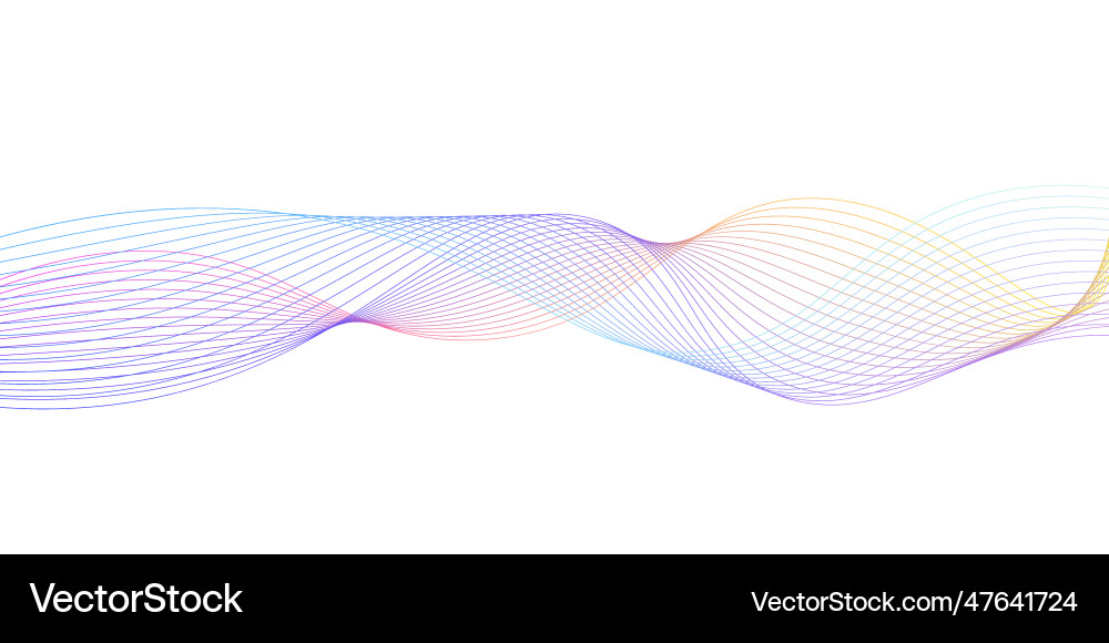 Dynamic flowing wave lines design technology Dynamic flowing wave lines design technology vector image