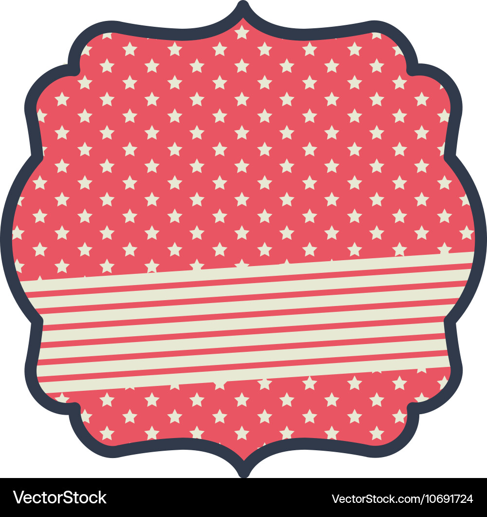 Frame with stars and lines design Vector Image