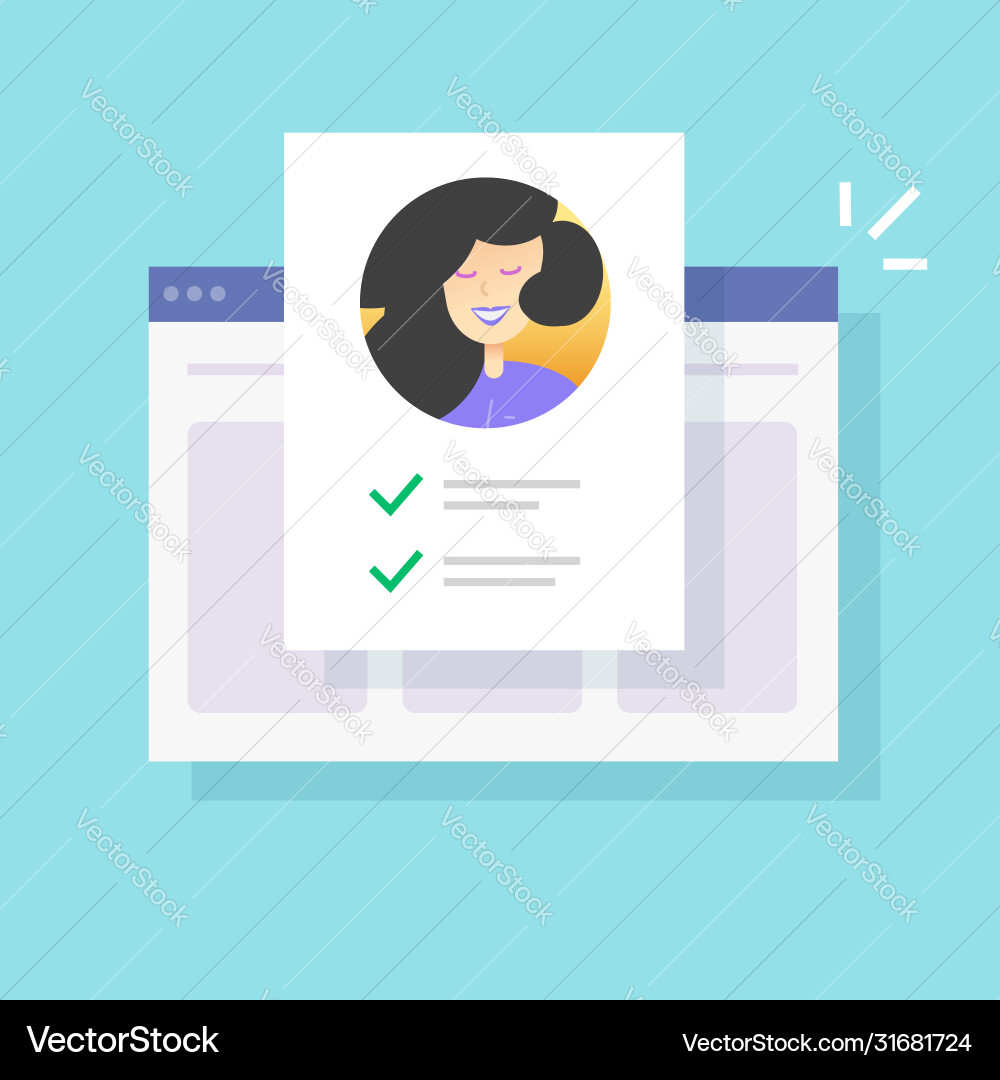 Identity Verification Form vector image