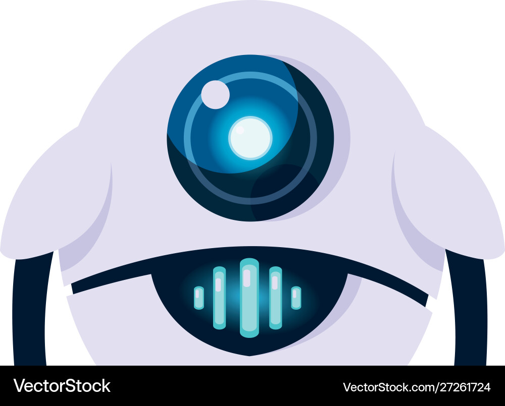 Isolated technology robot design vector image