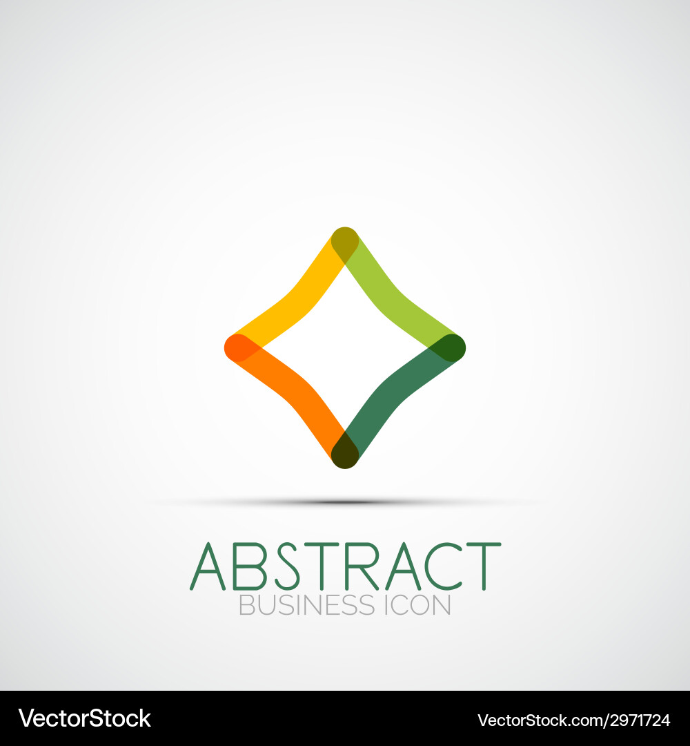 Line design loop logo vector image