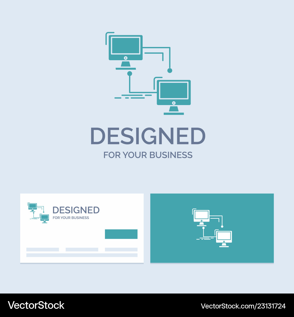Local lan connection sync computer business logo Local lan connection sync computer business logo vector image